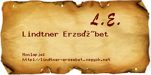 Lindtner Erzsébet névjegykártya